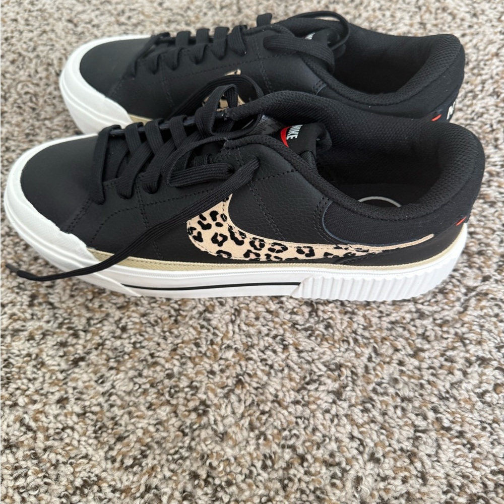 Nike Court Legacy with Leopard Accent